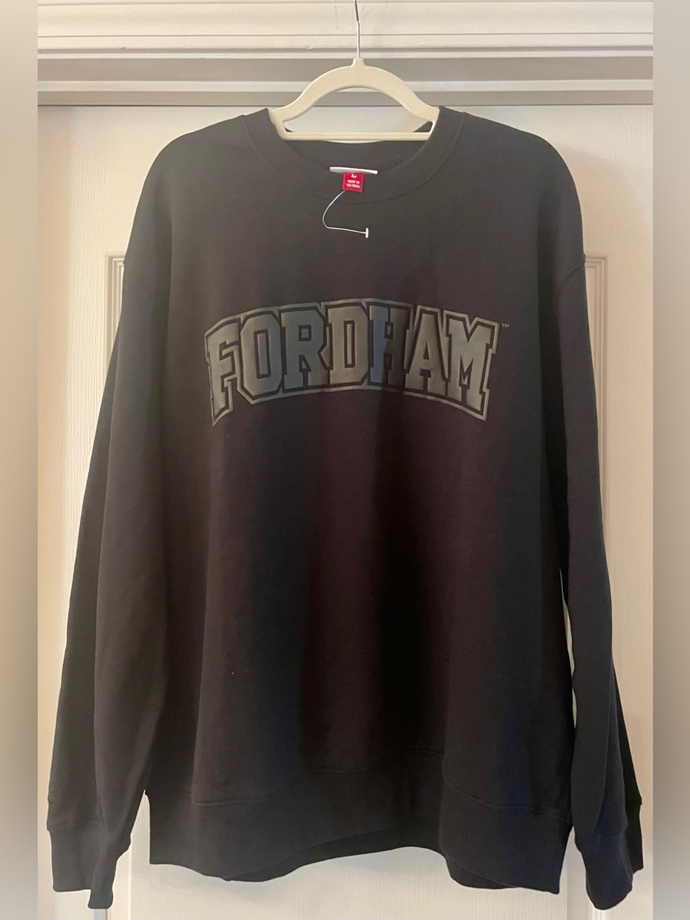 Mitchell & Ness Fordham Black Crewneck Sweatshirt - Classic Collegiate  Size L